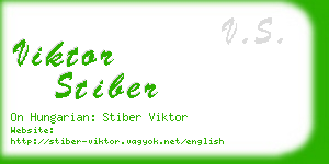viktor stiber business card